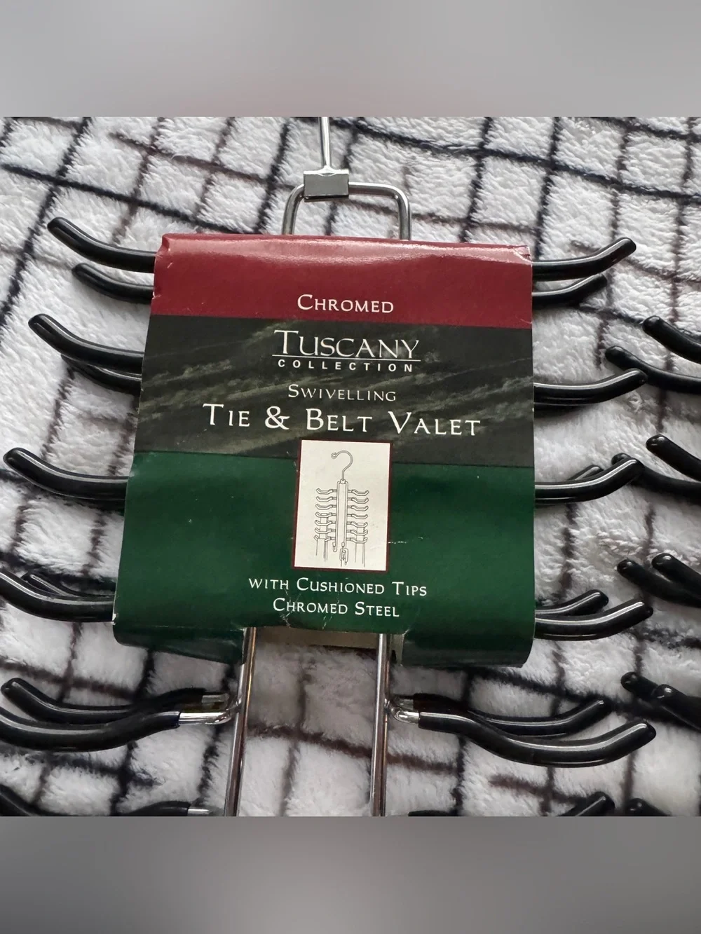 Tuscany Collection Swiveling Tie & Belt Valet Closet Organizers - Set of 2 NWT